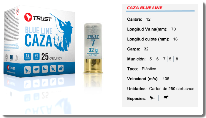 Caza calibre 12, 32 gramos