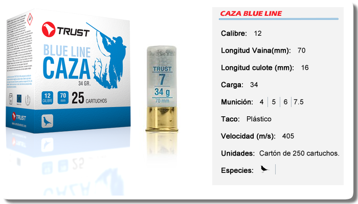 Caza calibre 12, 32 gramos