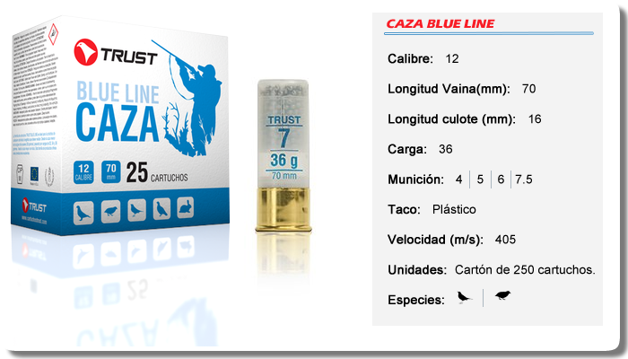 Caza calibre 12, 32 gramos