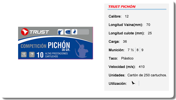 Caza calibre 12, 32 gramos