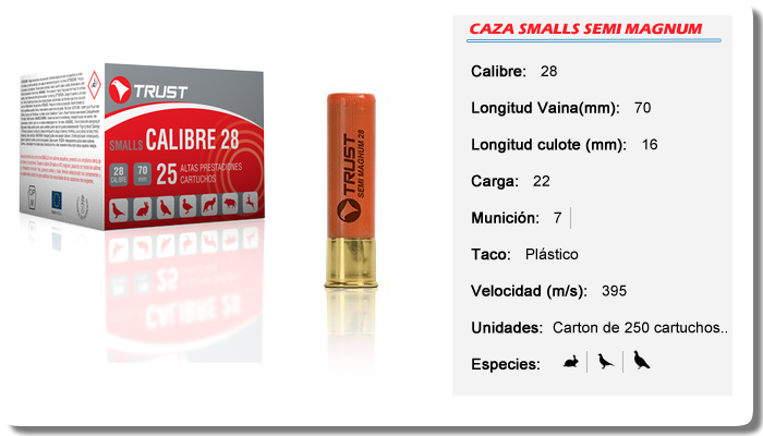 Caza calibre 12, 32 gramos