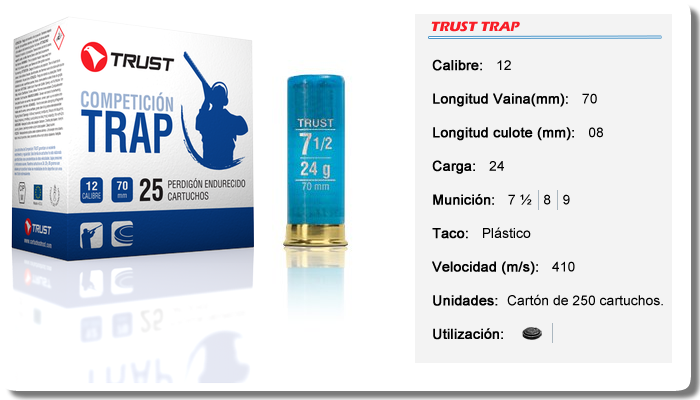 Caza calibre 12, 32 gramos